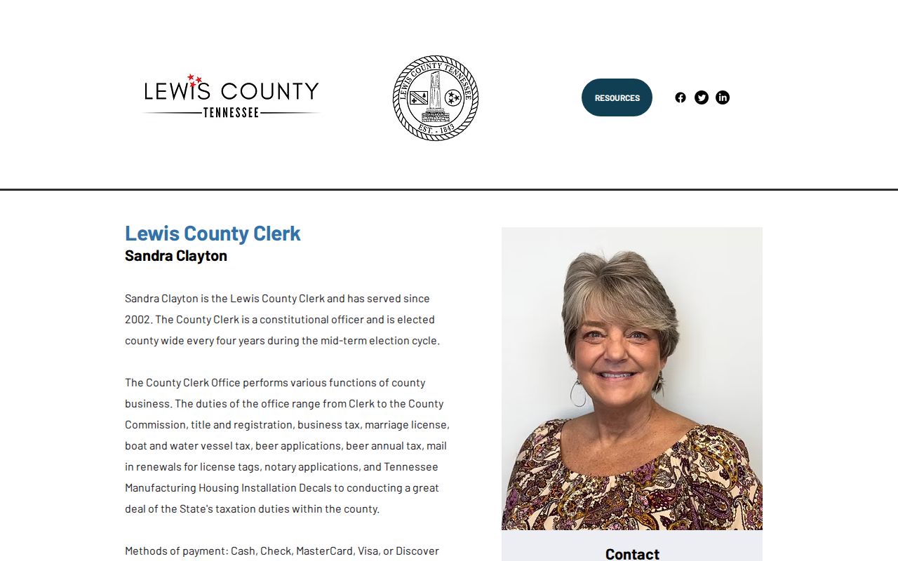 Lewis County County Clerk distinguished from court docket clerks